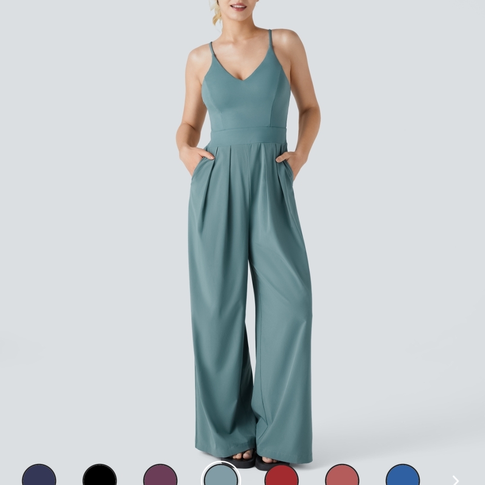 HALARA Teal Jumpsuit. NWT